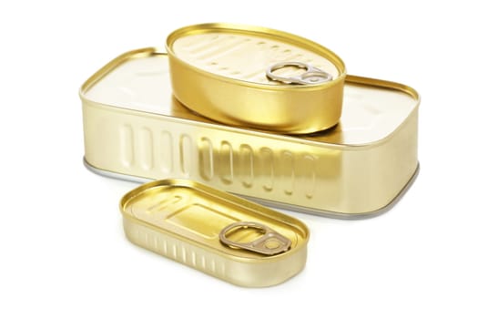 Three food tin can