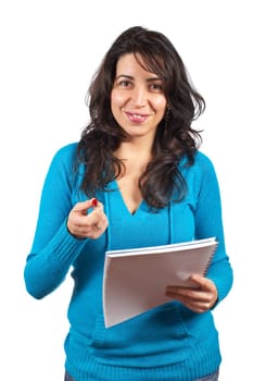 Young student woman