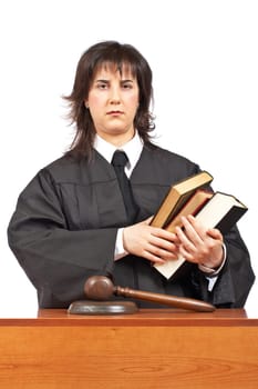 Angry female judge