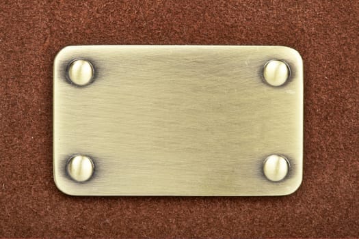 Panel of metal brushed