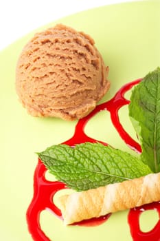Delicious chocolate ice cream