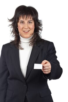 Handing a blank card