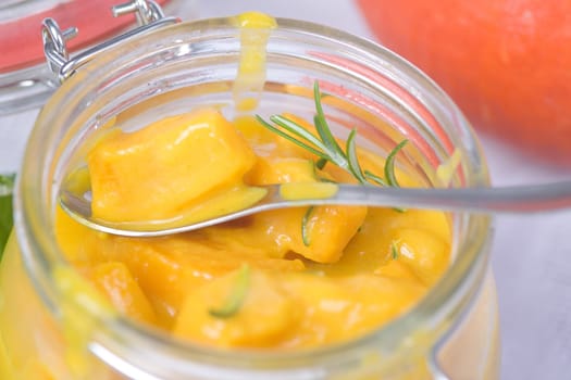 Pumpkin compote close