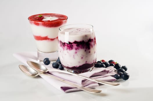Fruit curd in a glass