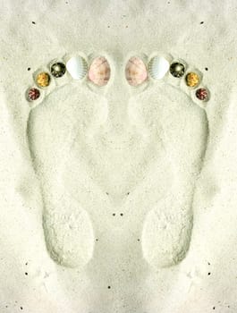 Feet on the sand