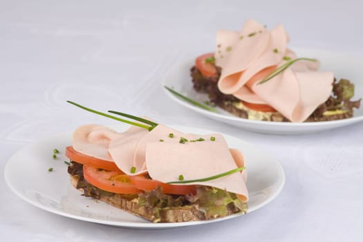 Two mortadella