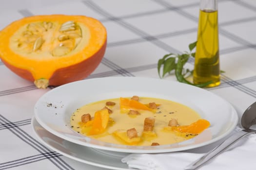Pumpkin and oil