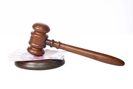 Gavel and money