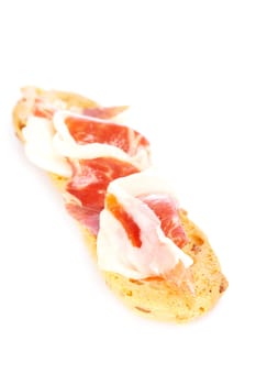 Slices of spanish ham