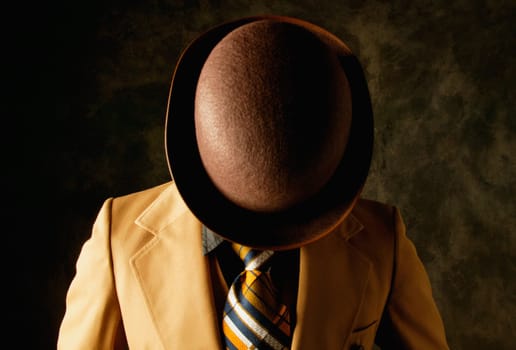 Man hides his face