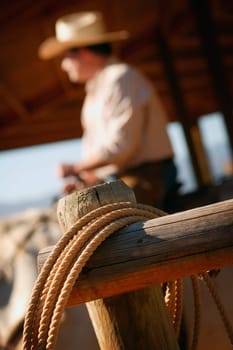 Rope on a fence