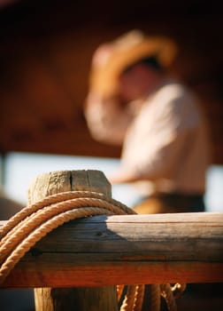 Rope on fence