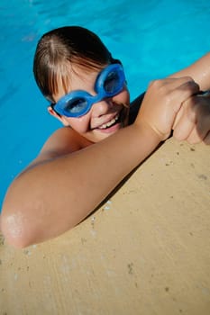 Child in swimming pool