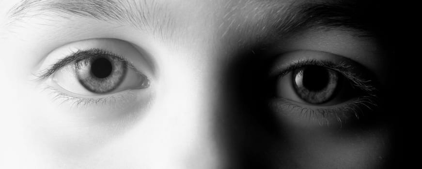 Closeup of child's eyes