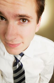 Closeup of businessman's face