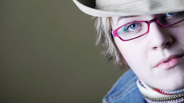 Woman with trendy glasses
