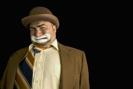 An emotional clown