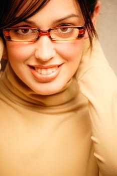 Woman with trendy glasses