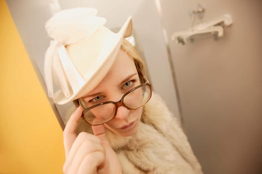 Woman with large glasses