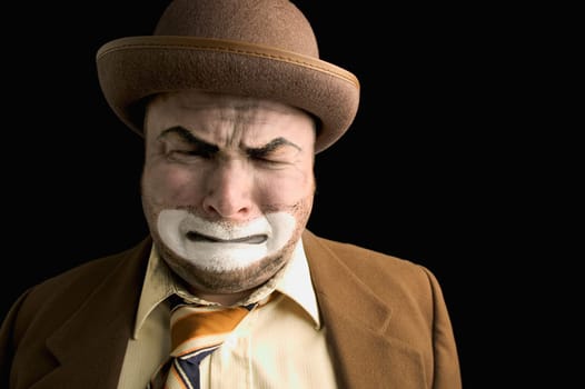 An emotional clown