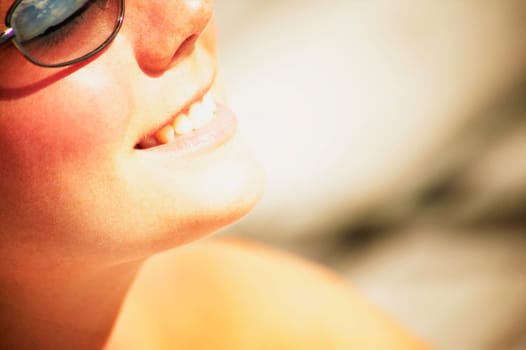 Closeup of a woman's smile