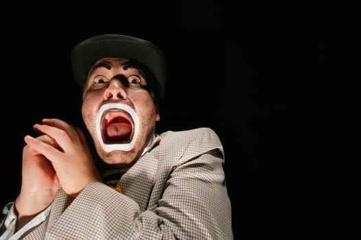A yelling man