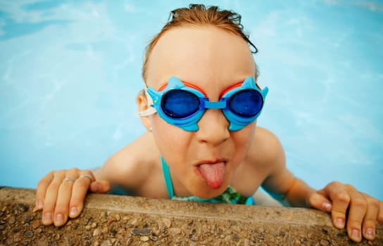 Child in a swimming pool