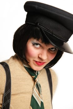 Woman with a necktie