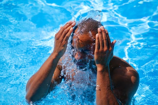 Man in swimming pool