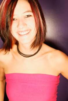 Smiling teenage girl