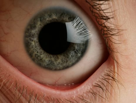 Distorted eye