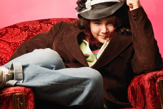 Girl sitting in chair