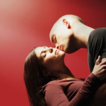 Young couple embracing