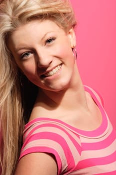 Portrait of a very pretty blonde teenager