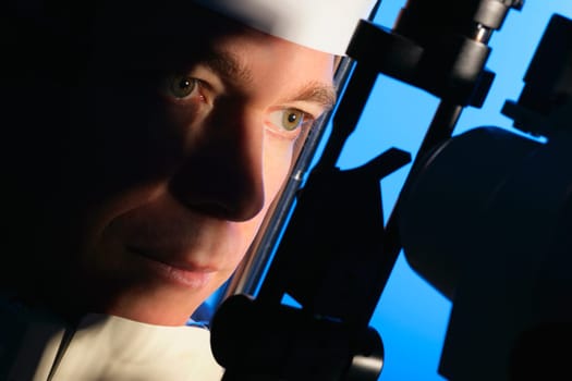 Man having an eye exam