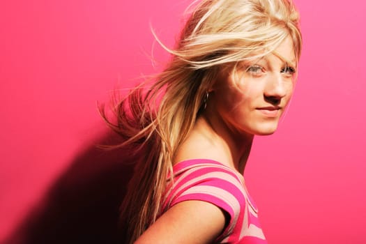 Attractive teenage blonde