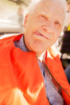 Man with silly expression
