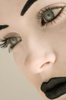 Closeup of a woman's face
