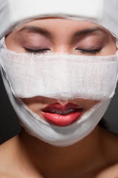 Woman after surgery