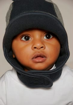 Baby wearing toque