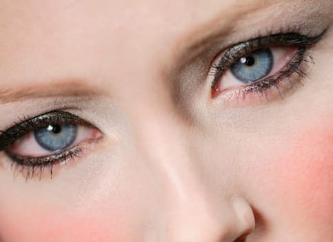 Close up of woman's eyes