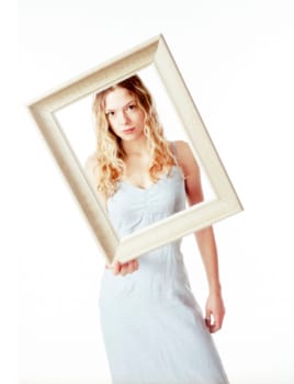 Woman filling frame