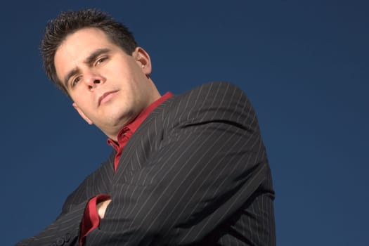 Man looks down