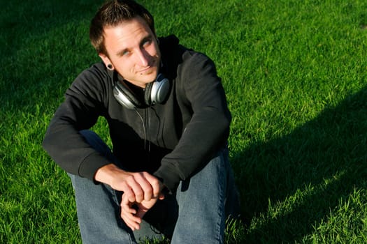 Man with headphones