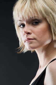 Head and shoulders of blonde beauty