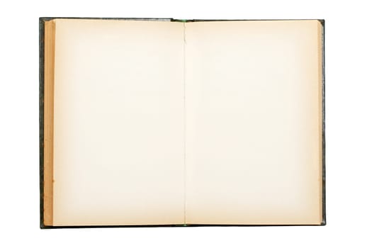 Old book open on both empty pages