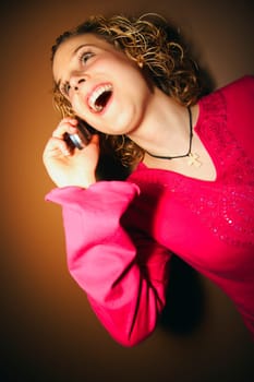 Teenager on cell phone