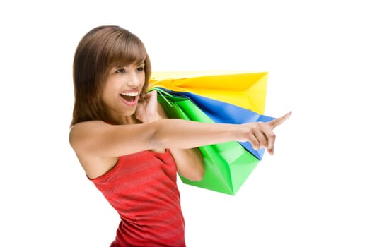Young woman with shopping bags