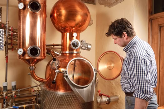 Distiller during inspection