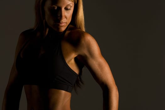 Woman with toned upper body
